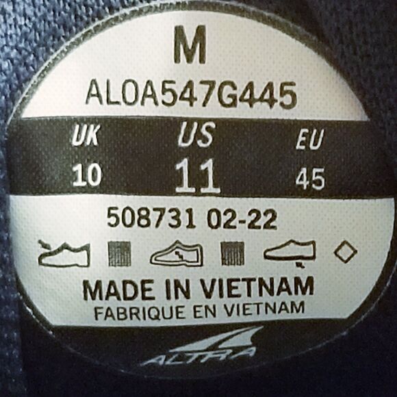 Altra Rivera 2 Men's Size 11 Blue White Running Shoes Sneakers AL0A547G445 - Picture 7 of 7